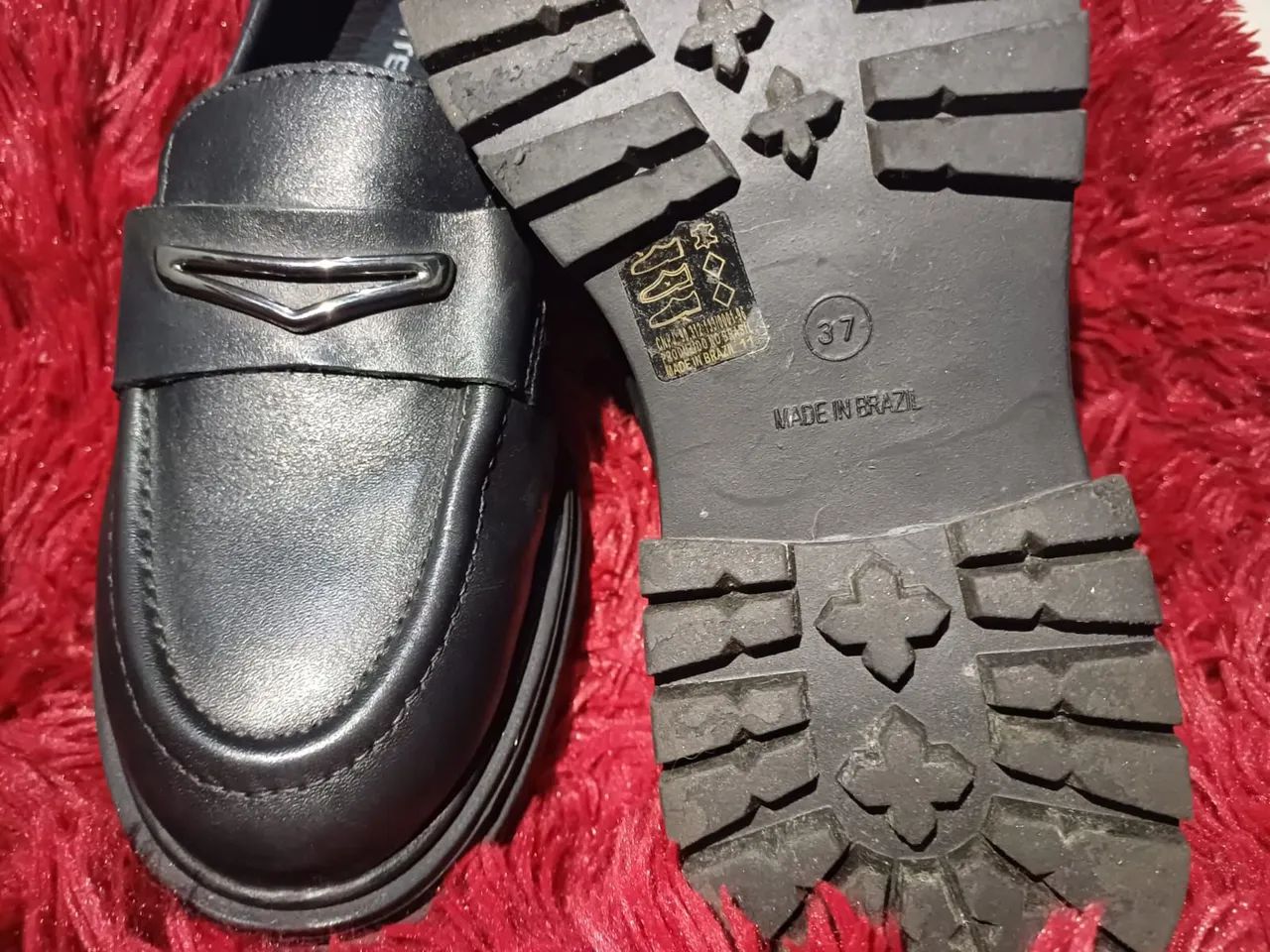 mocassim bottero preto couro 37 - Foto 5