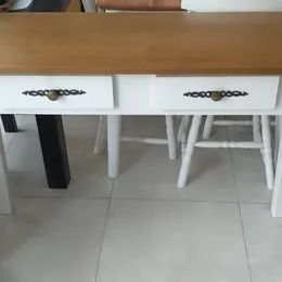 Aparador rustico branco de madeira  