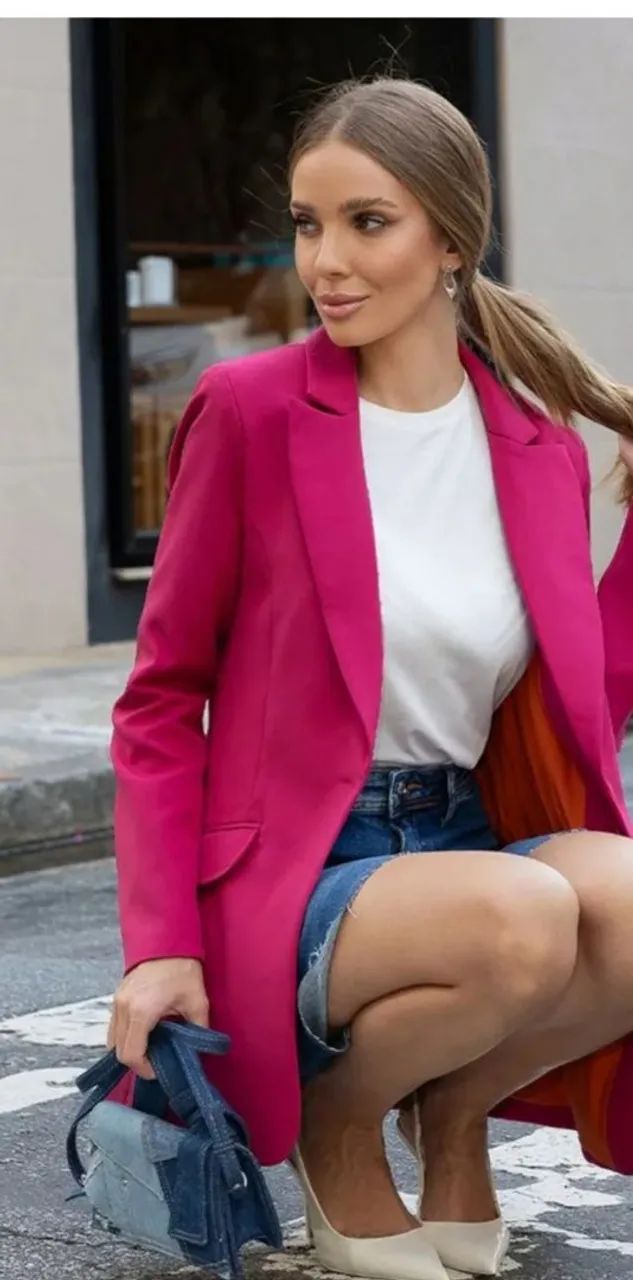 Blazer alfaiataria,  preto. - Foto 2