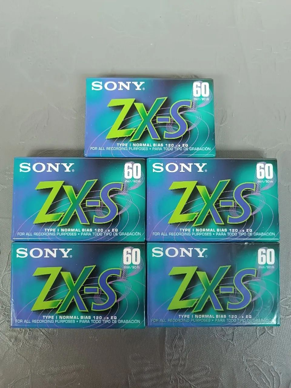 Fita cassete K7 Sony ZX-S 60 lote 5 fitas virgens - CDs, DVDs etc