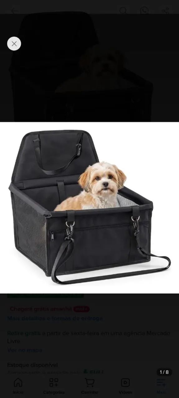 Cadeirinha pet para carro - Foto 3