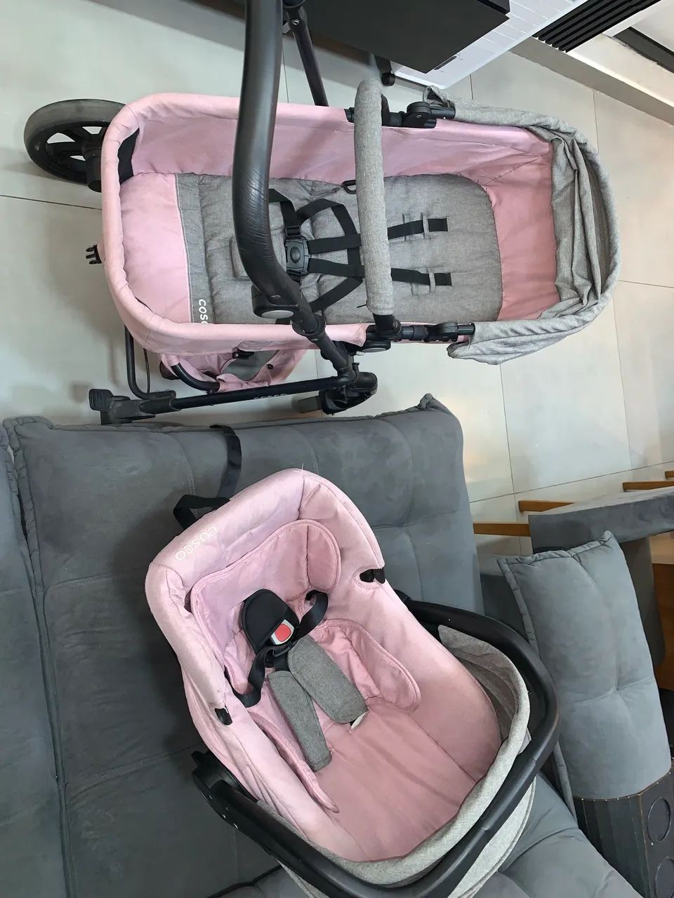 Carrinho Moises e Bebê Conforto Cosco