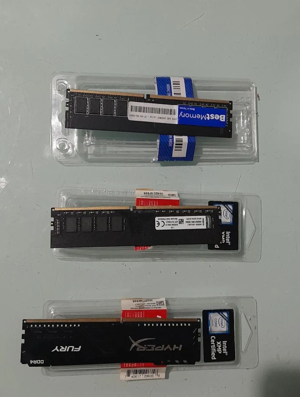 Memórias PC DDR4 04 GB,  08 GB e 16 GB 