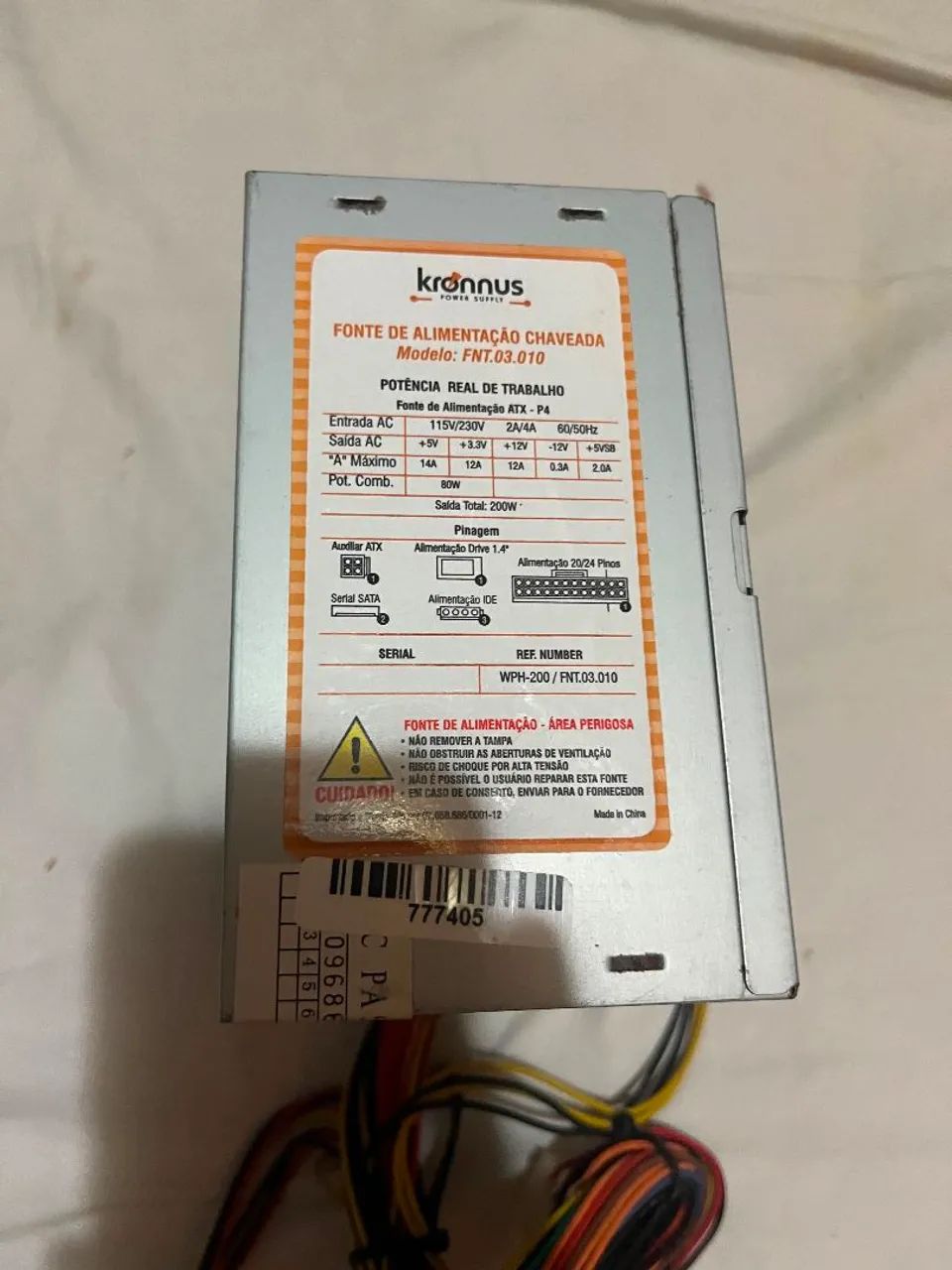 Fonte para Pc Kronnus 200W Bivolts