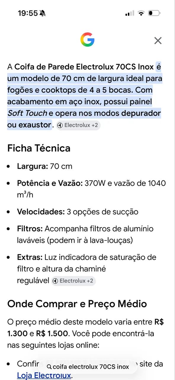 Coifa Electrolux nunca utilizada - Foto 4