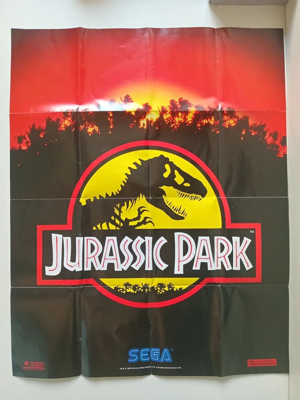 Pôster original Jurassic Park Sega