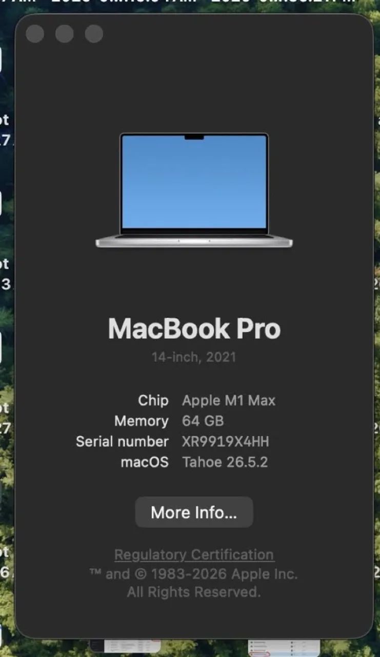 MacBook Pro 14" M1 Max 64GB RAM 1TB SSD Prata - Foto 2