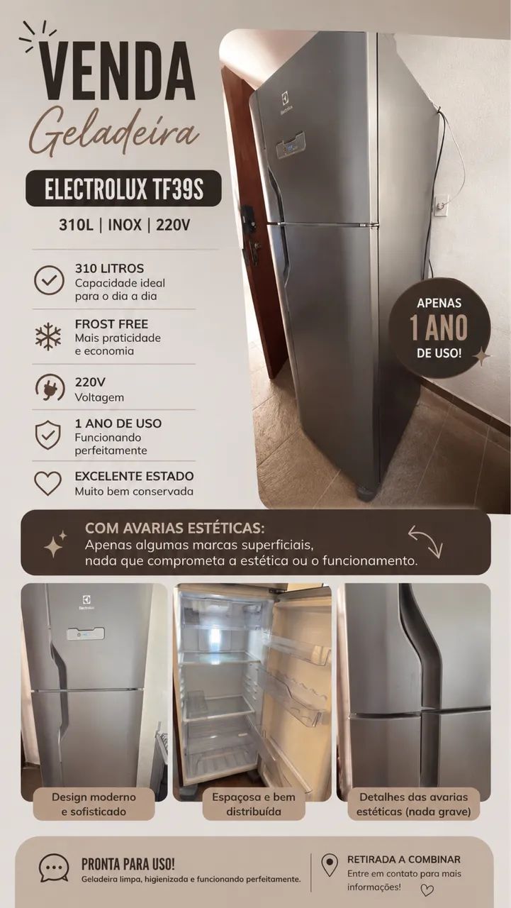 Geladeira Eletrolux semi nova 