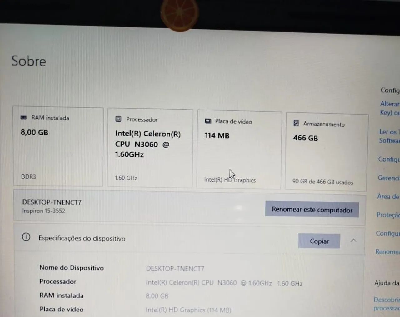 NOTEBOOK DEEL 8GB RAM, MEMORIA INTERNA 500GB. - Foto 5