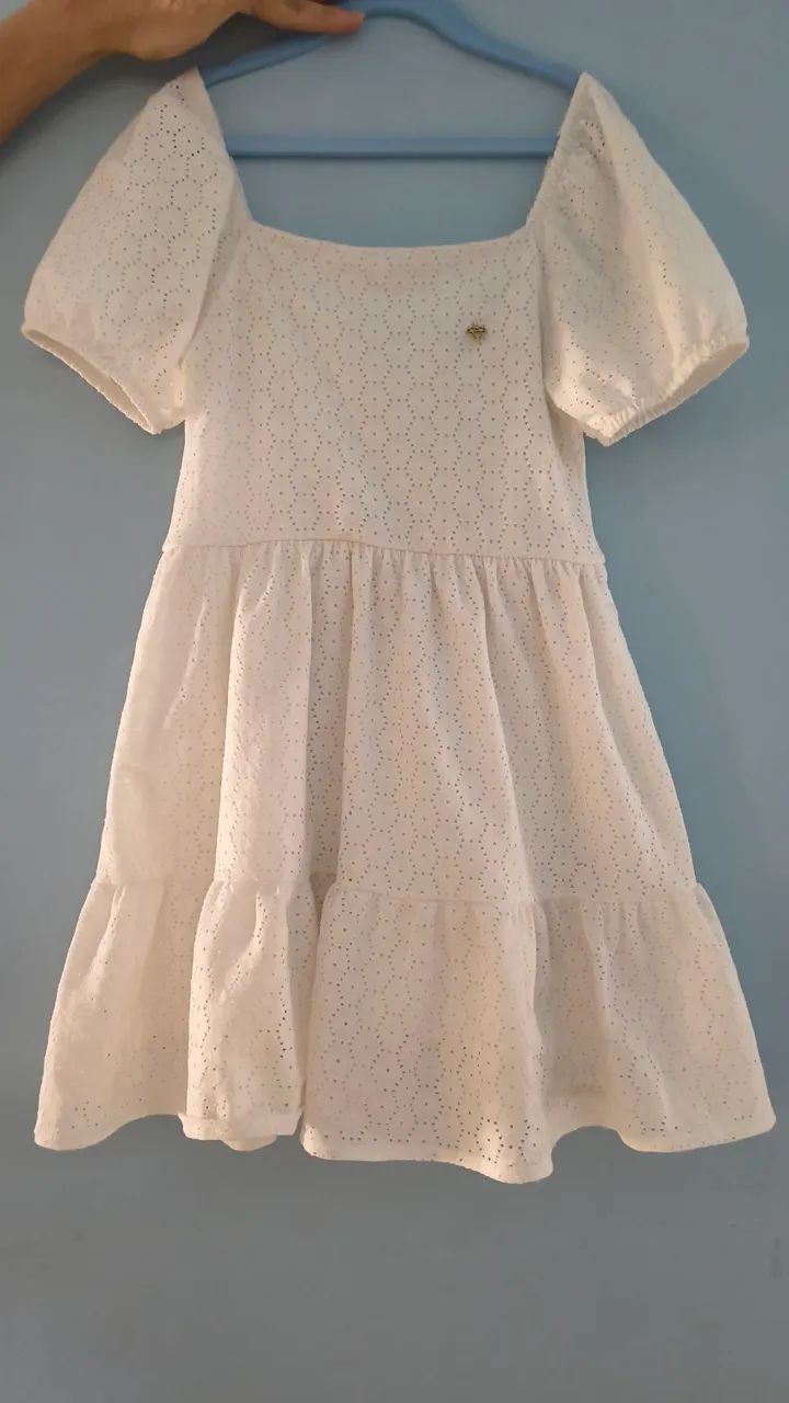 Vestido off white infantil da marca Tiny joy