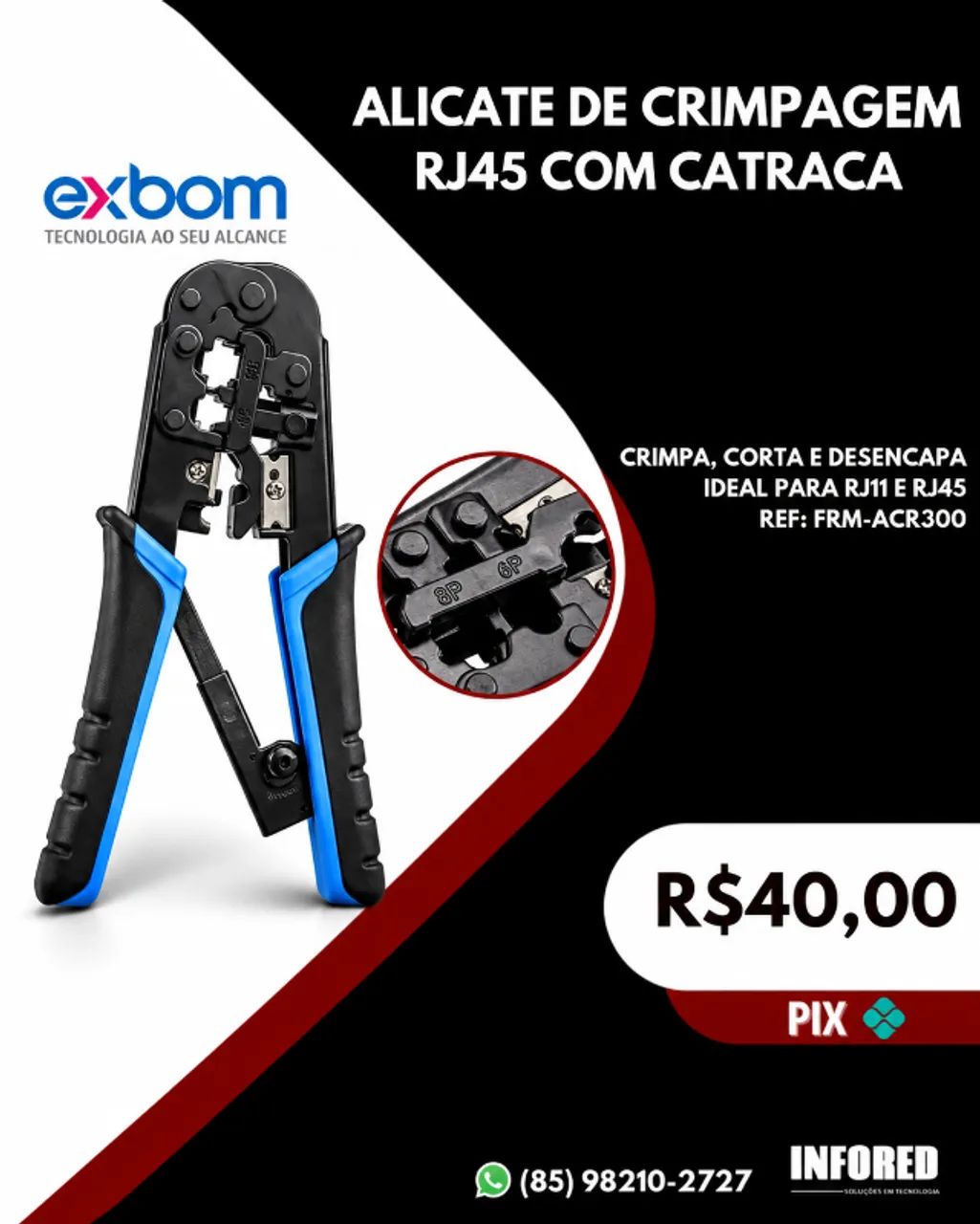 Alicates de Crimpagem RJ45 - Foto 5