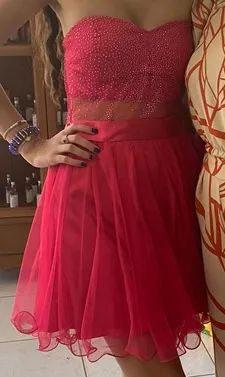 Vestido de festa rosa pink