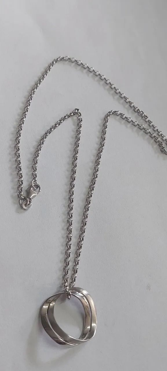 Colar em ouro branco gargantilha 