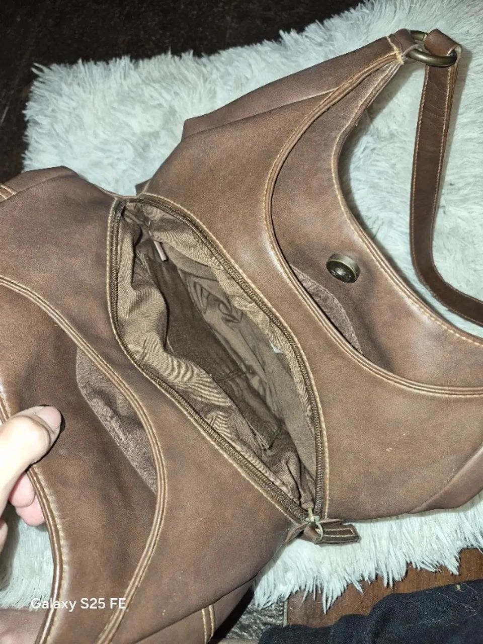 Bolsa Levis original em couro marrom - Foto 4
