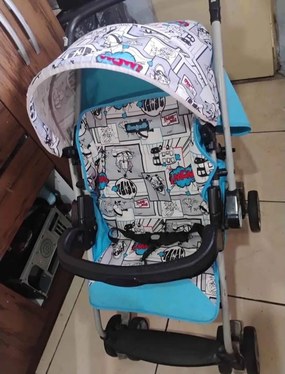  carrinho de bebê+ bebê conforto+ kit berço+ canguru  - Foto 2