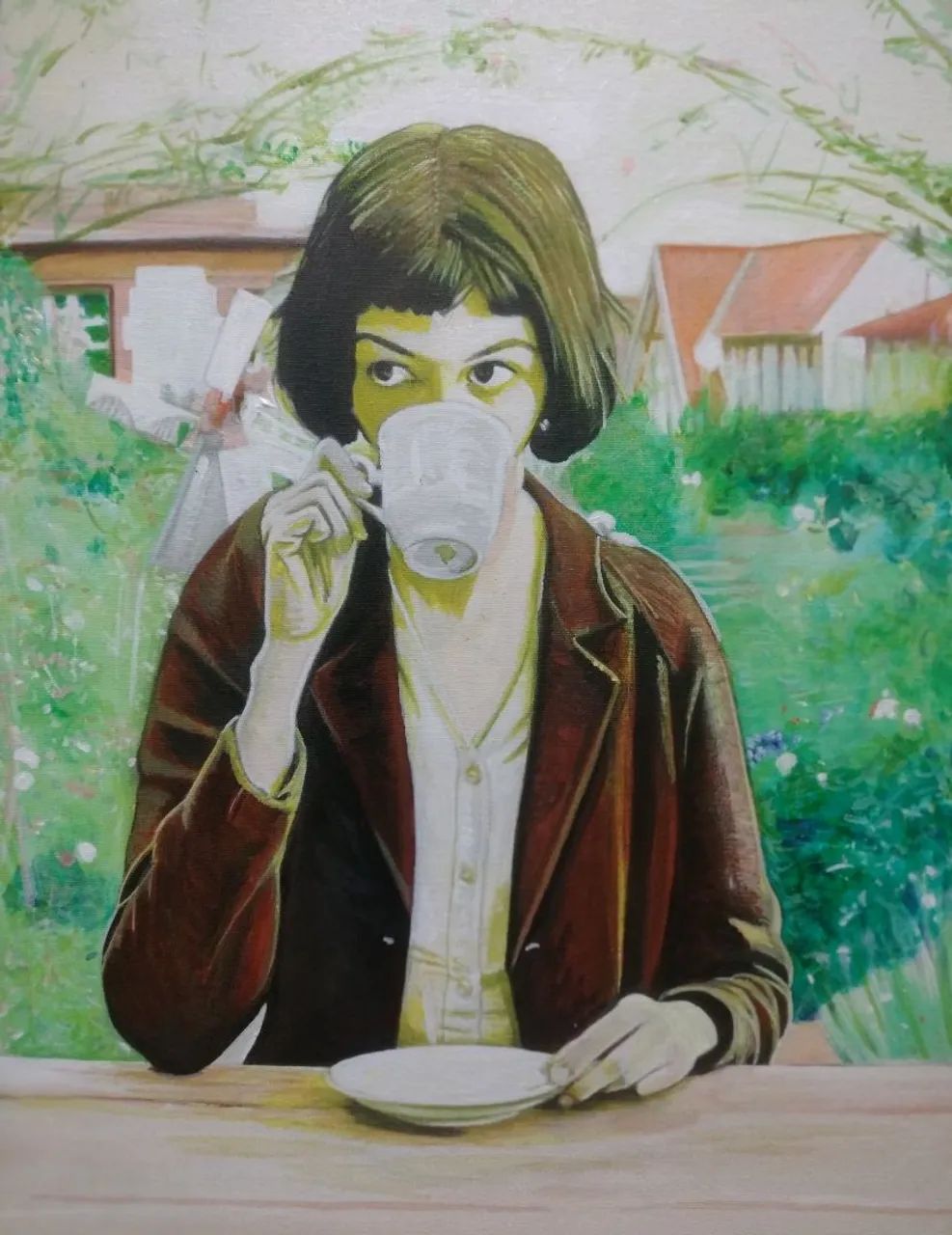 Pintura acrílico sobre tela 30x40 cm Amelie Poulain 