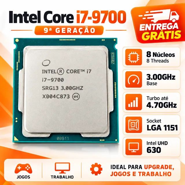 Processador Intel Core i7-9700 9ª Geração 8 Núcleos 4.70GHz - Foto 3