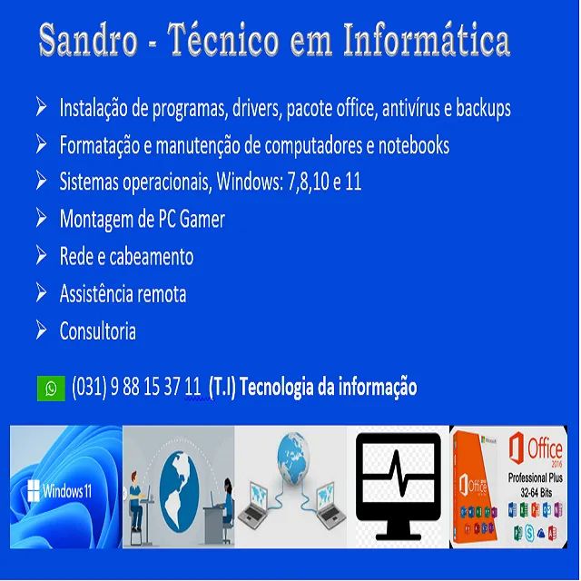 1. Formatação de Notebooks & Computadores: (Serviço Com Garantia)