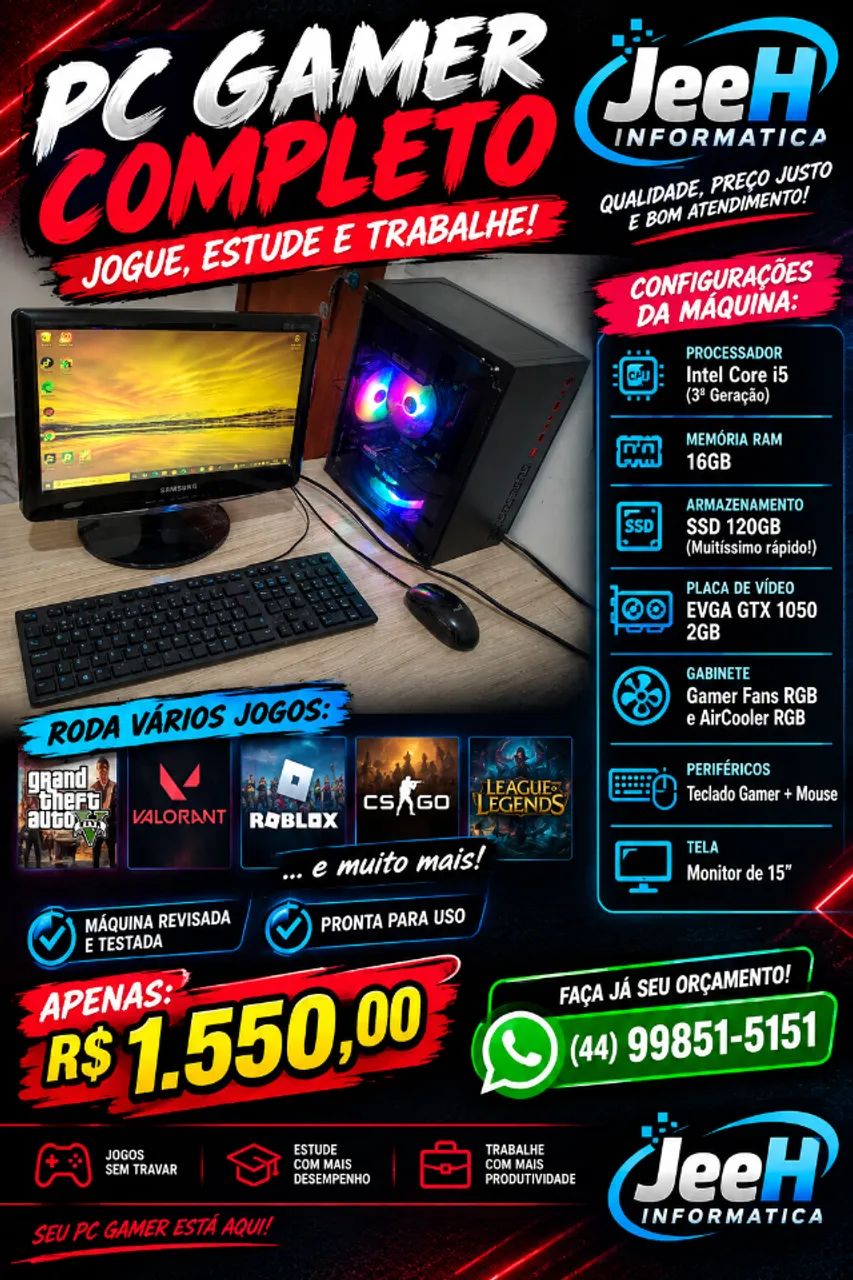Pc Gamer Completo com GTX - Foto 2