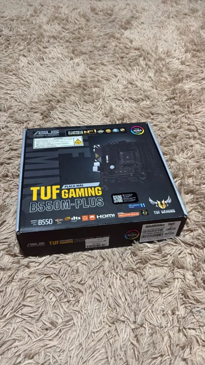 Placa-Mãe ASUS TUF Gaming B550M-Plus - Nova, Lacrada - Foto 3