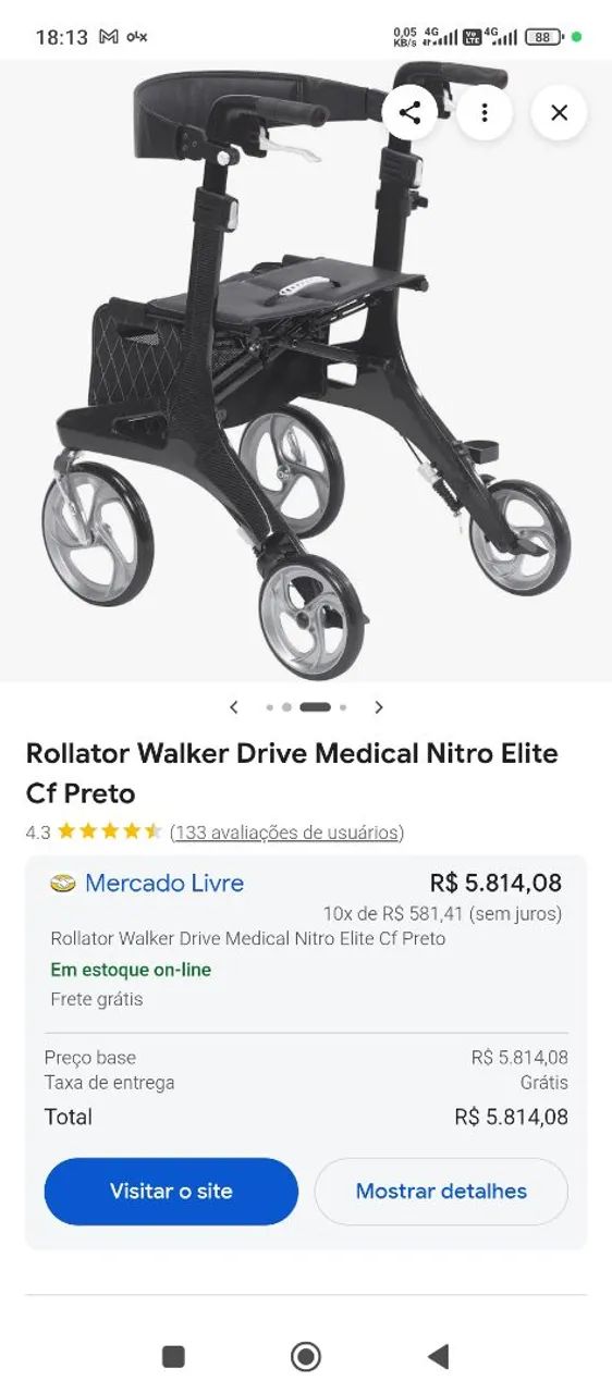Caminhador Walker Drive Nitro Elite (zerooooo) - Foto 5