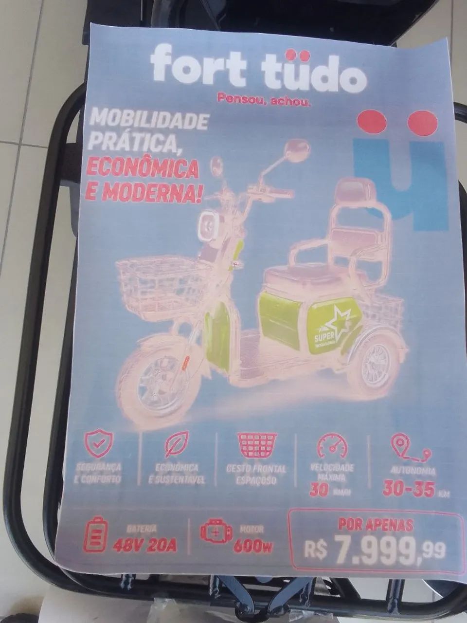 bicicleta elétrica 600w - Foto 2