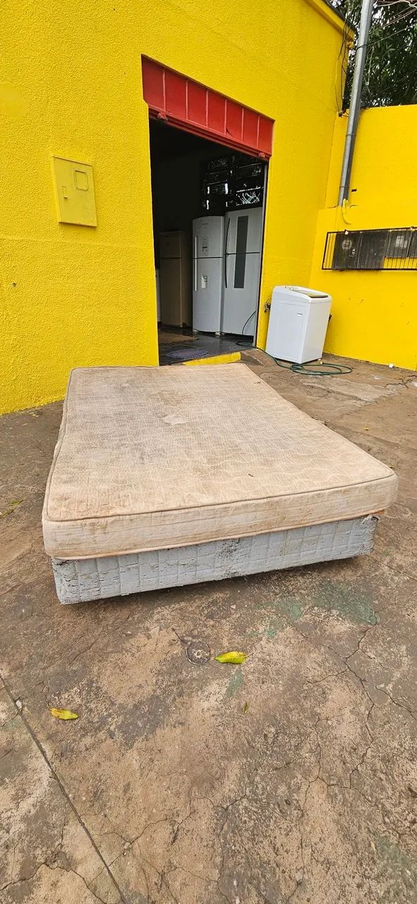 cama box casal padrão base e colchão espuma com capa ( ENTREGA GRÁTIS ) - Foto 5