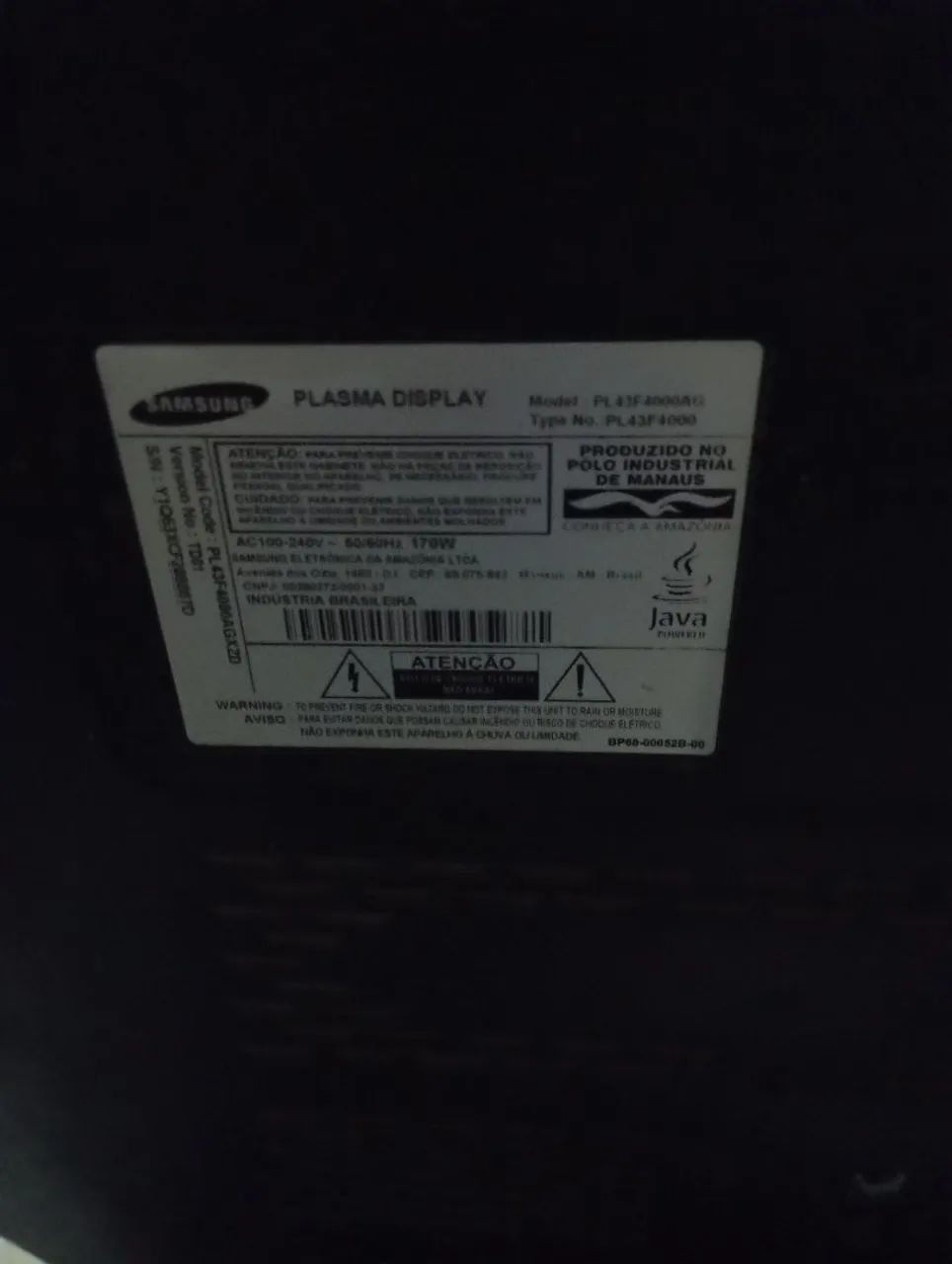 Tv nil plasma de 43 polegada sansug - Foto 5