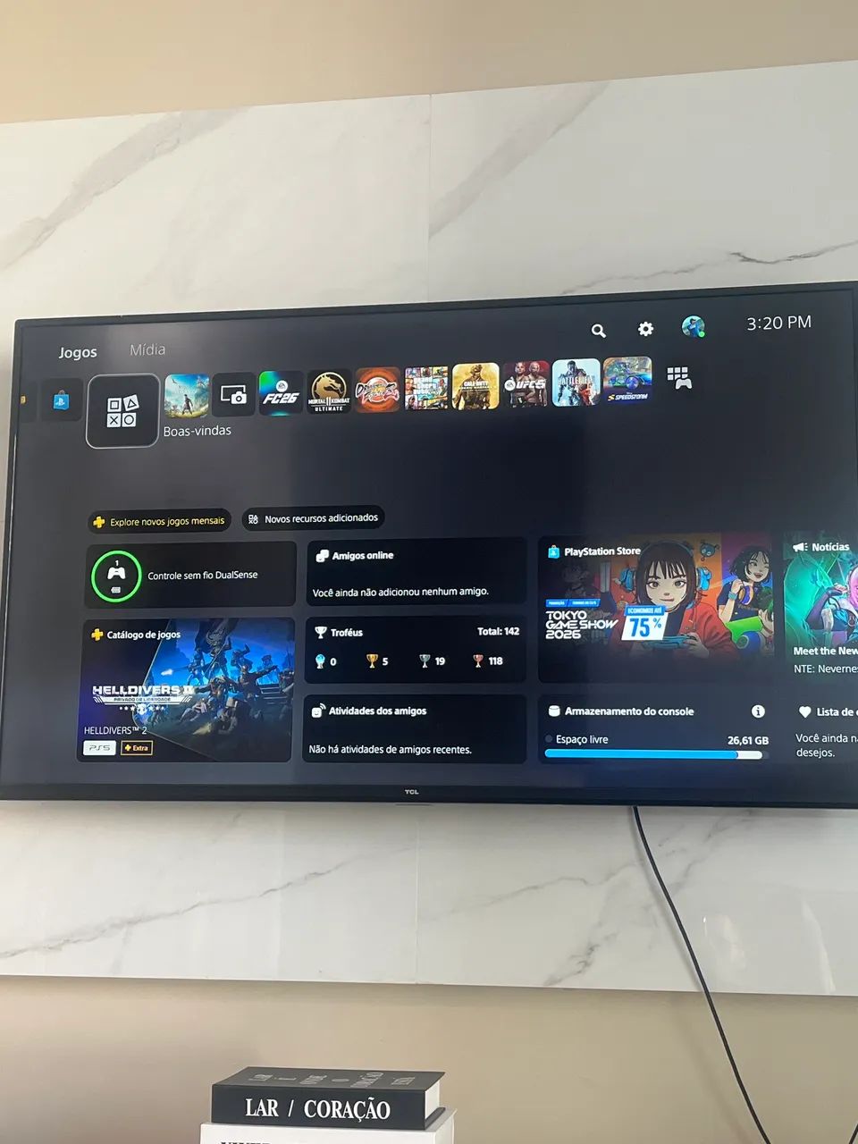Ps5 slim  com 2 controles  - Foto 4