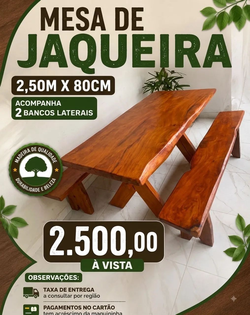 Mesa rústica 