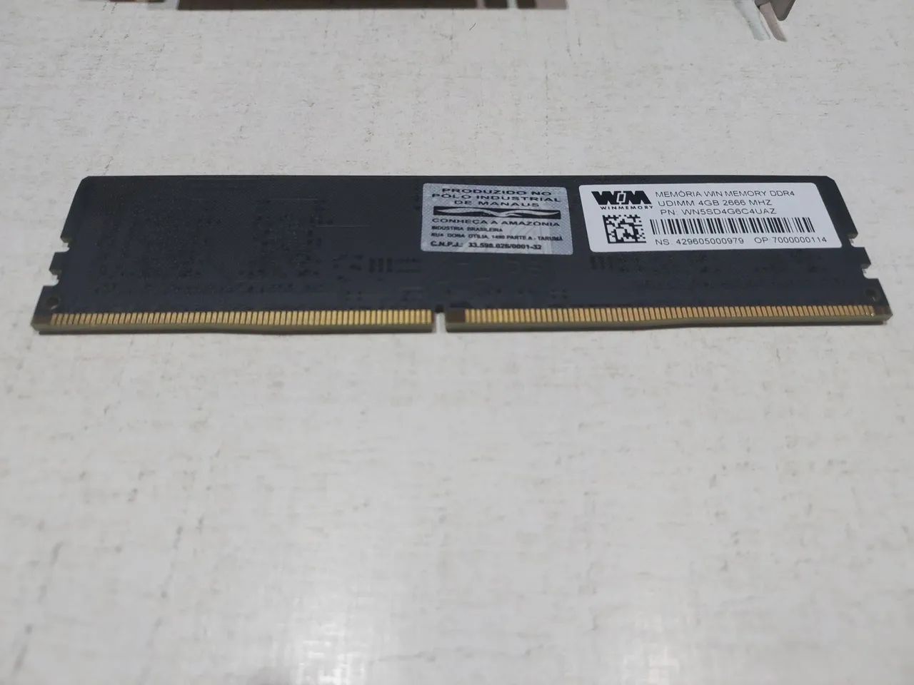 Memória RAM Win Memory 4GB DDR4 