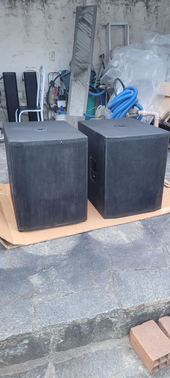 Par de Subs Ativo 1200w 18 Polegadas