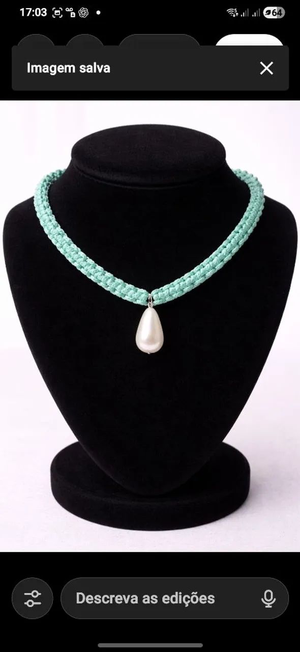 Choker em macramê  - Foto 4