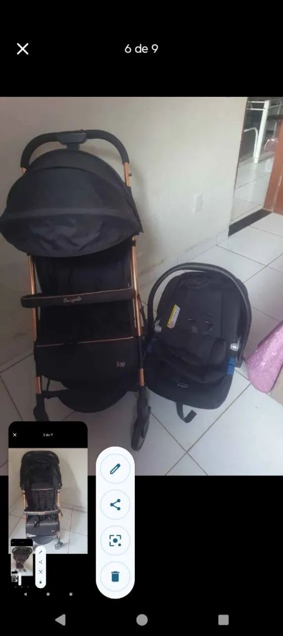 Vendo carrinho de bebê e bebê conforto em ótimo estado  - Foto 2