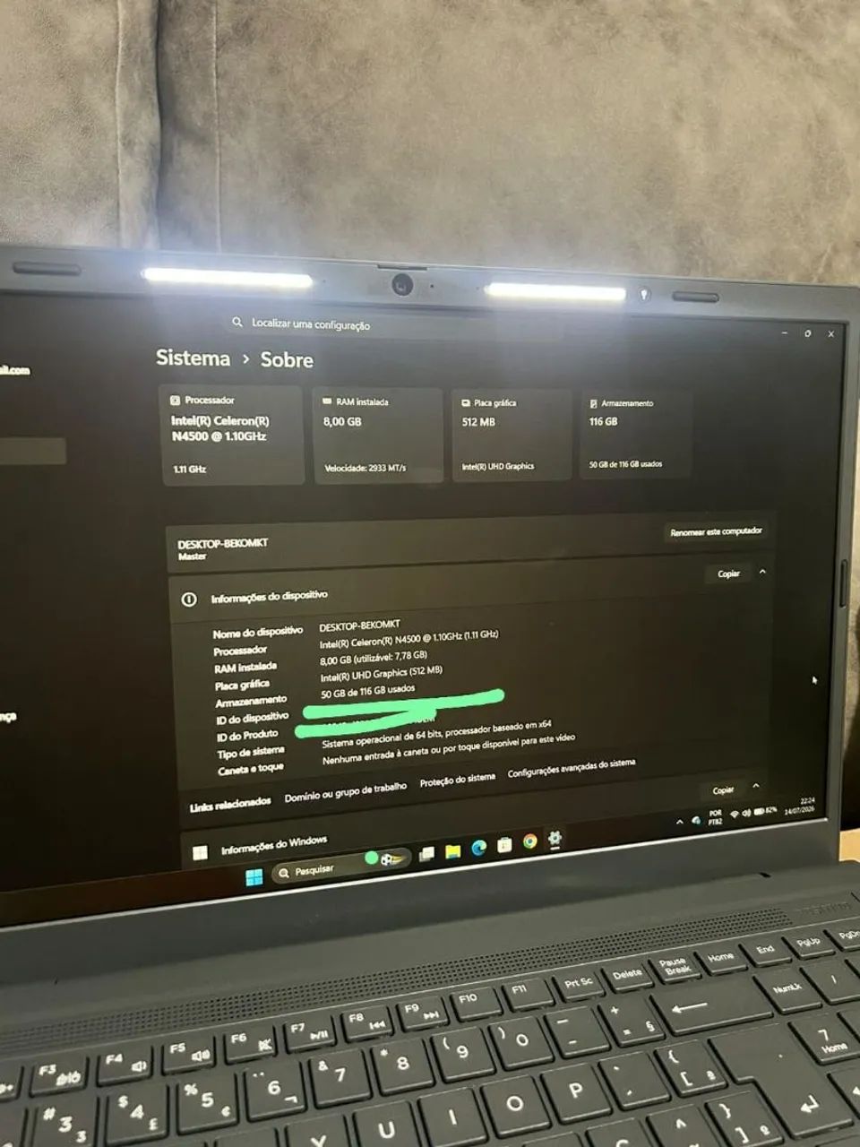 Notebook positivo vision c15M com Minitela  - Foto 5