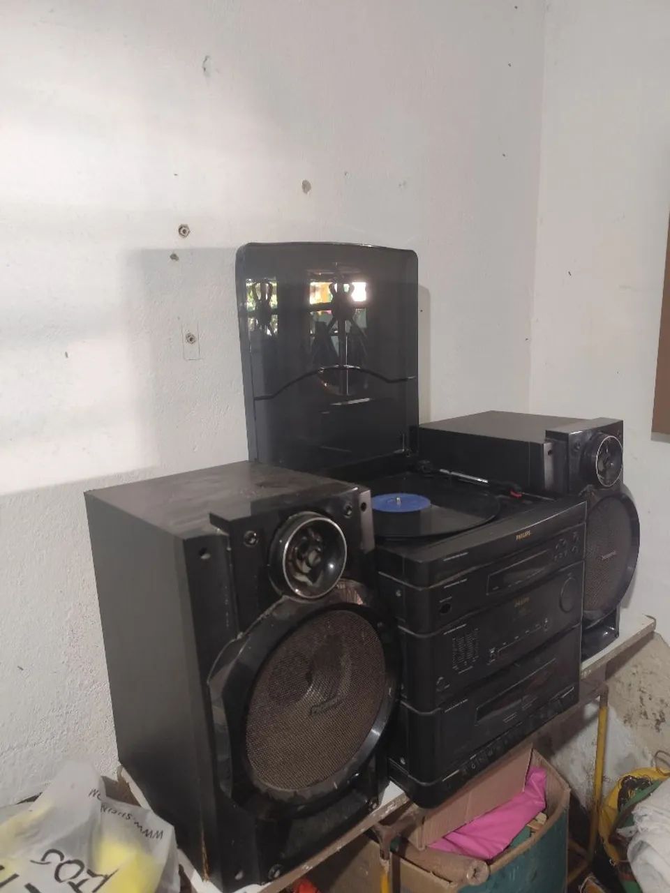 Micro System Philips K35 com Toca-Discos, Rádio e Toca-Fitas + Caixas Panasonic - Foto 3