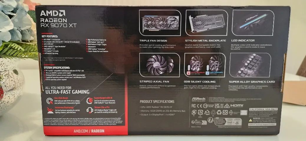 Placa de Vídeo AMD RX 9070 XT Asrock Challenger - Foto 3