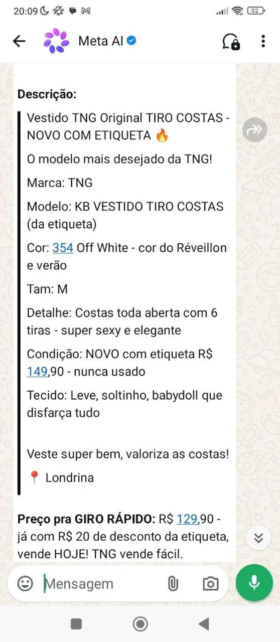 TNG vestido leve e original novo  - Foto 4