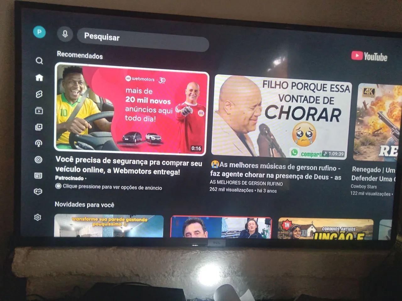 Smartv tcl com 43polegadas modelo 43s6500sf  led Android tv full hd conservadissima pouco  - Foto 2