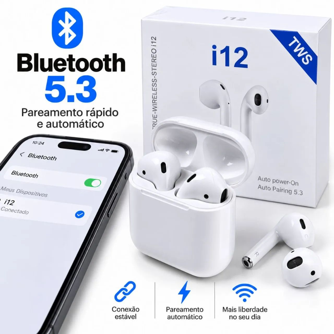 Fone bluetooth i12  - Foto 3