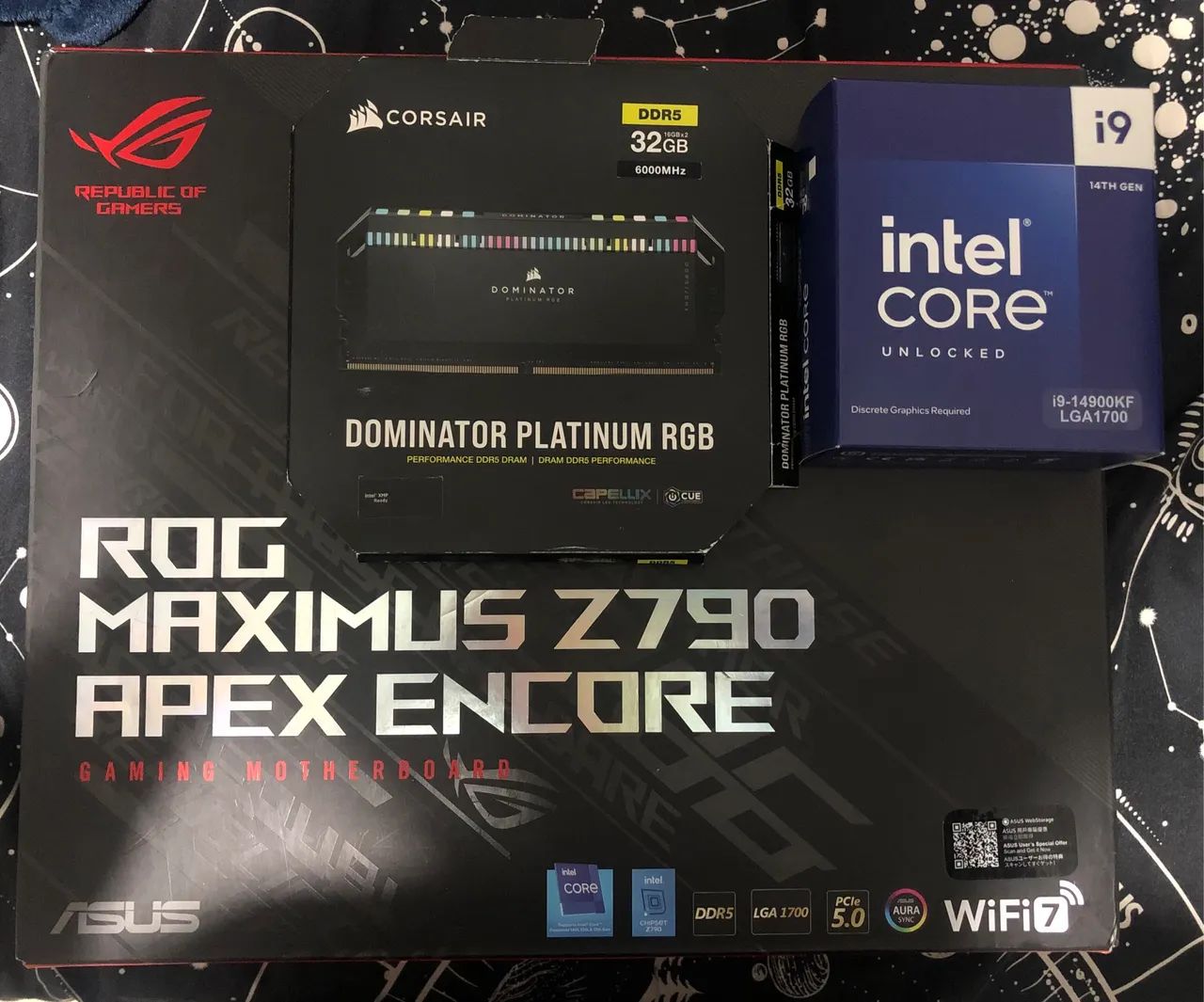 i9 14900kf kit com placa mãe e memória ram
