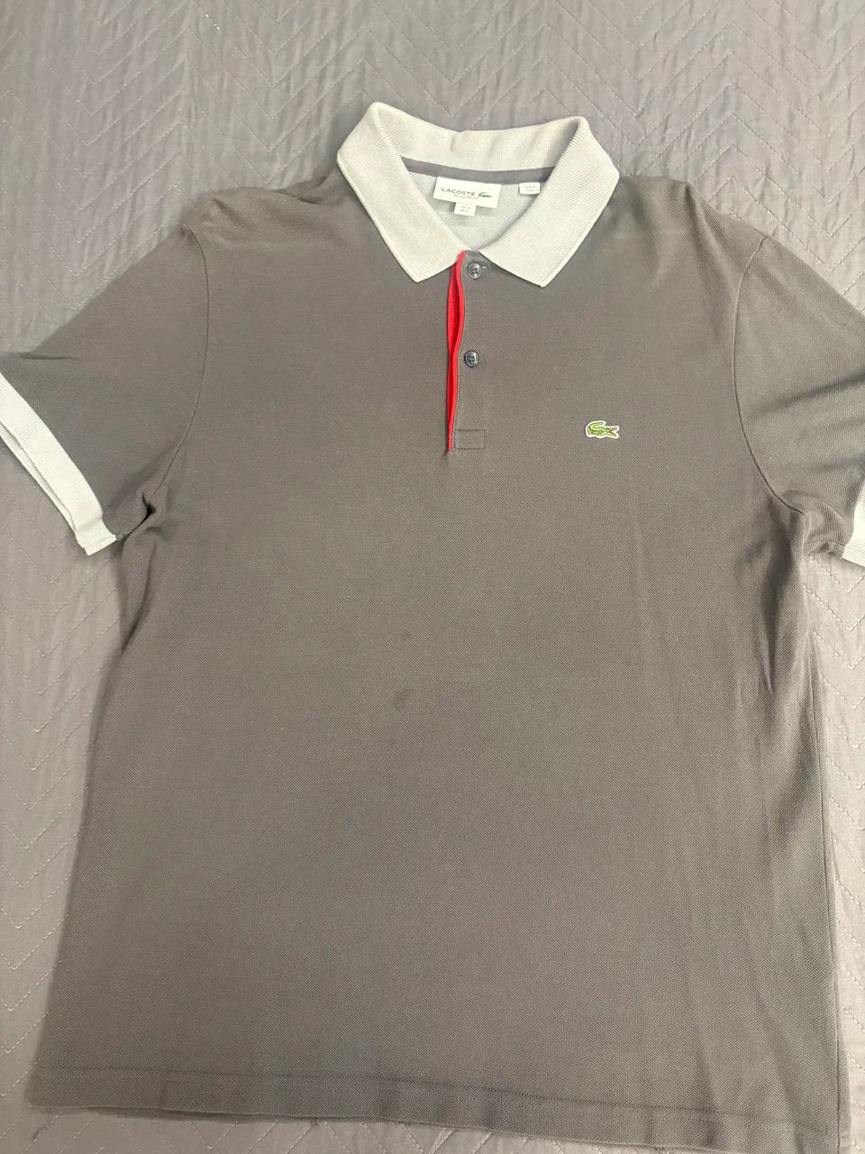 Polo LACOSTE cinza G original - Foto 3