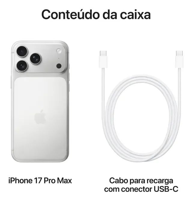 Iphone 17 pro max 256GB prata lacrado - 1 ano de garantia - Foto 3