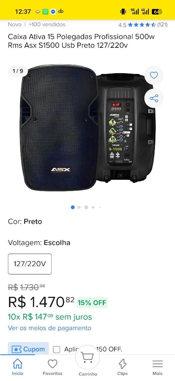 Caixa de som profissional 