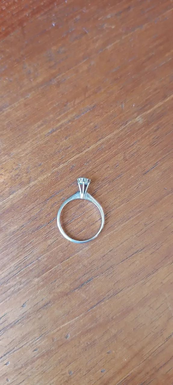 Anel ouro branco 18 k com chuveirinho de brilhantes  - Foto 3