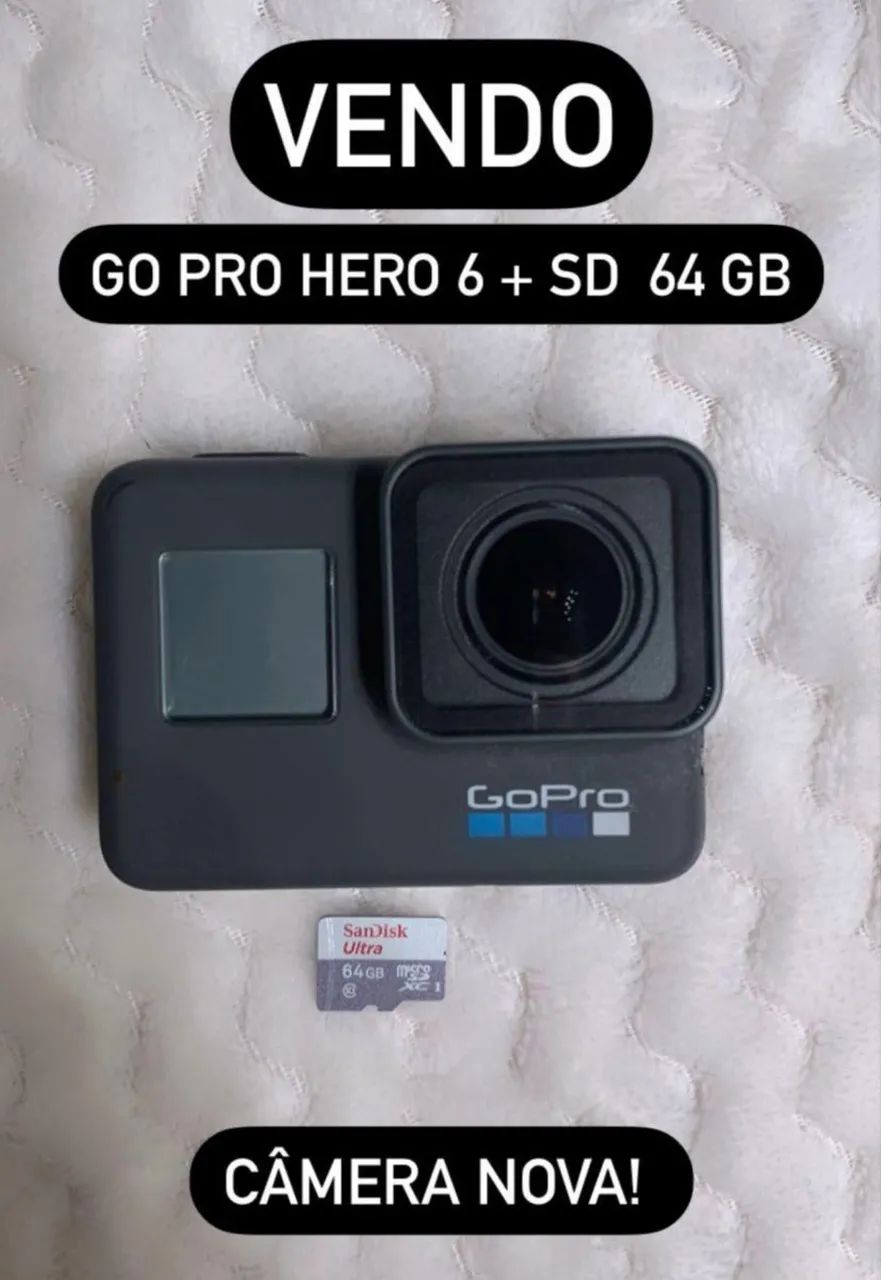 その他 go pro 6 Go Pro Hero 6 + SD 64 GB - Câmeras e Filmadoras - Jardim São Paulo