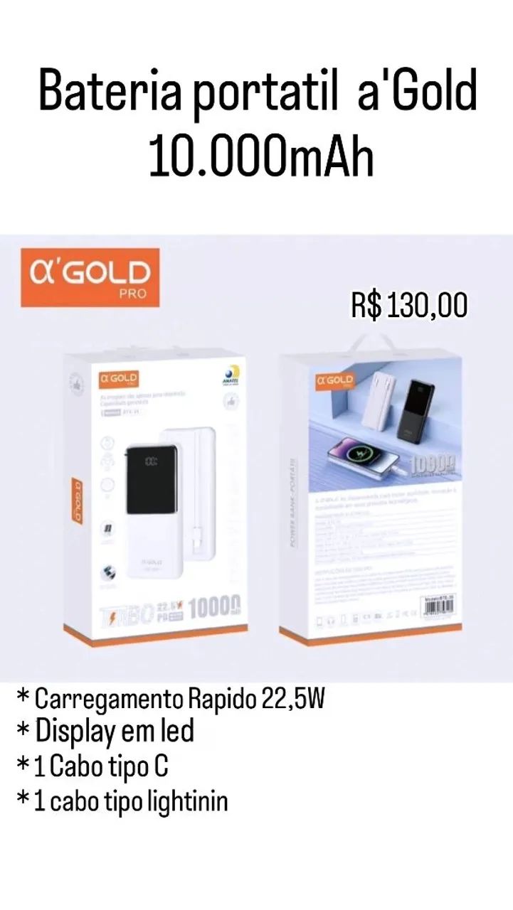 Powerbank a'Gold 10.000mAh