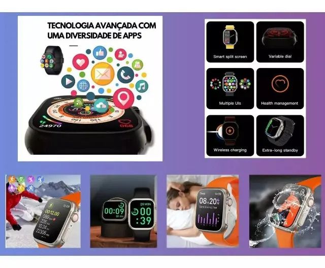 Smartwatch Ultra 7 Tela Amoled - Foto 5