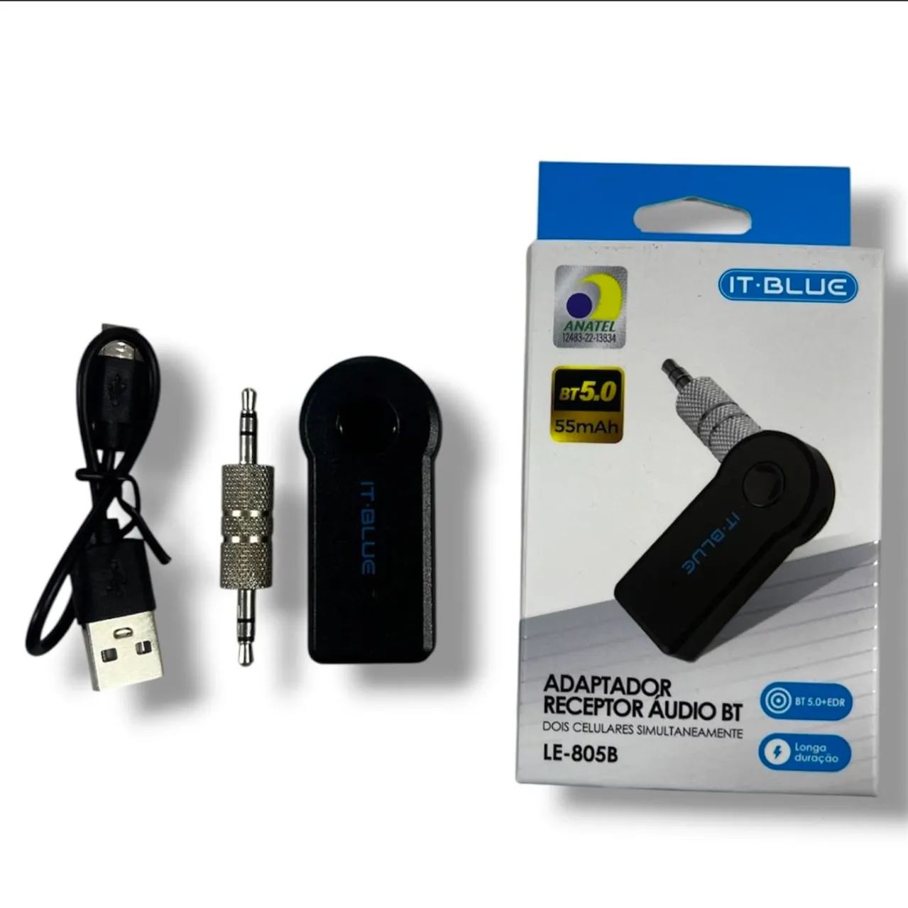 Adaptador Bluethooth Recarregável com Entrada P2 - Foto 2