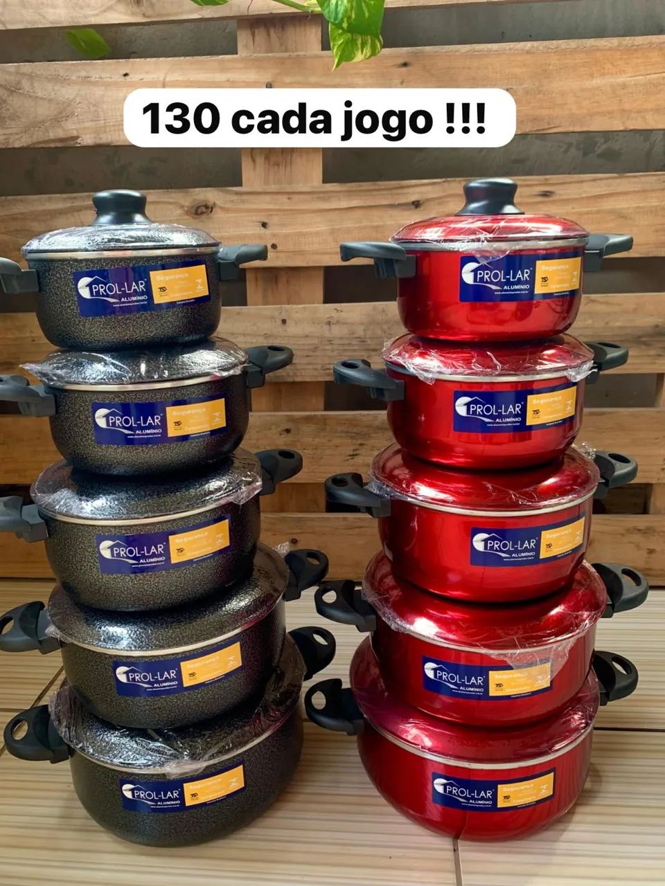 jogo de panelas novos 130 cada